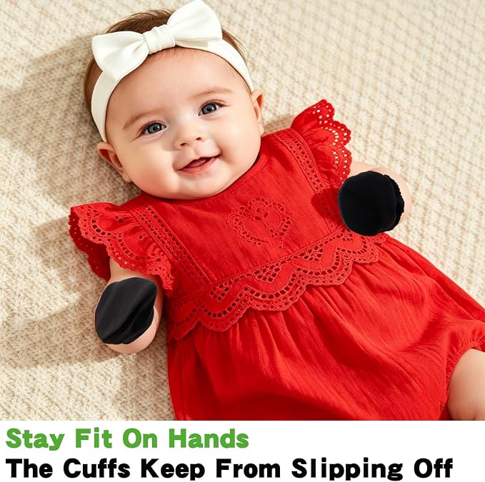Baby Mittens 0-6 Months No Scratch 100% Cotton Gloves - Image 6