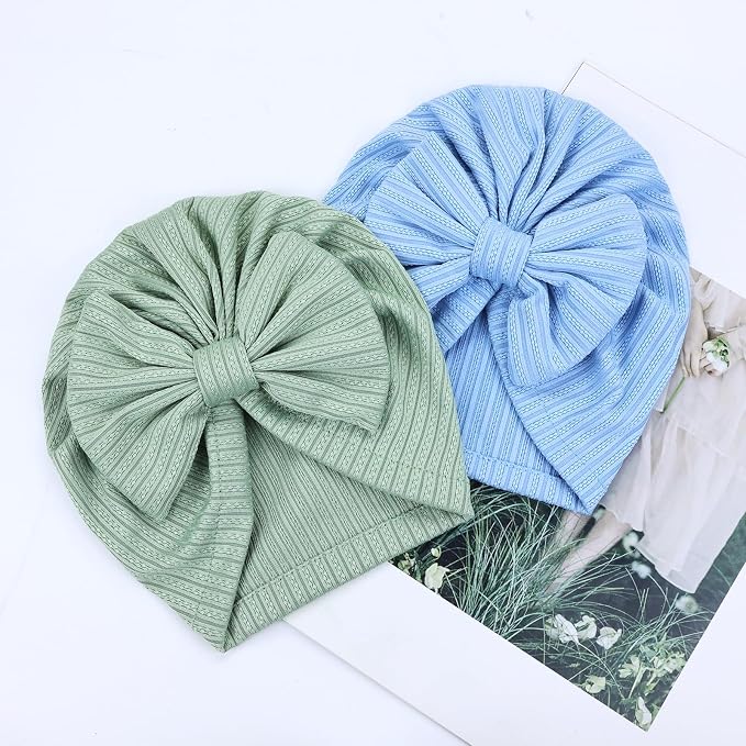 Cinaci 4 Pieces Baby Girls Turban Hats - Image 7