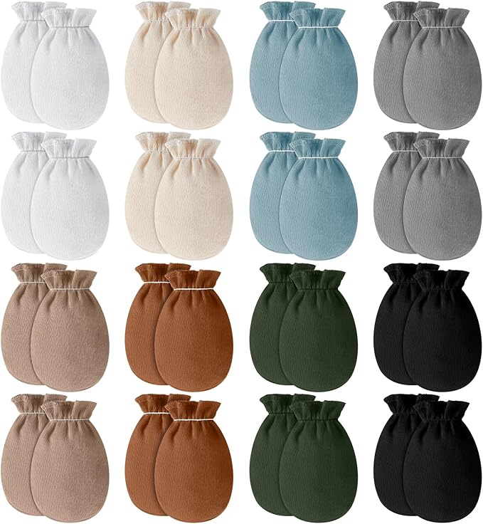 Cuffbow 16 Pairs Baby Mittens for Newborn Baby Boys Girls Infant Toddler by Cuffbow
