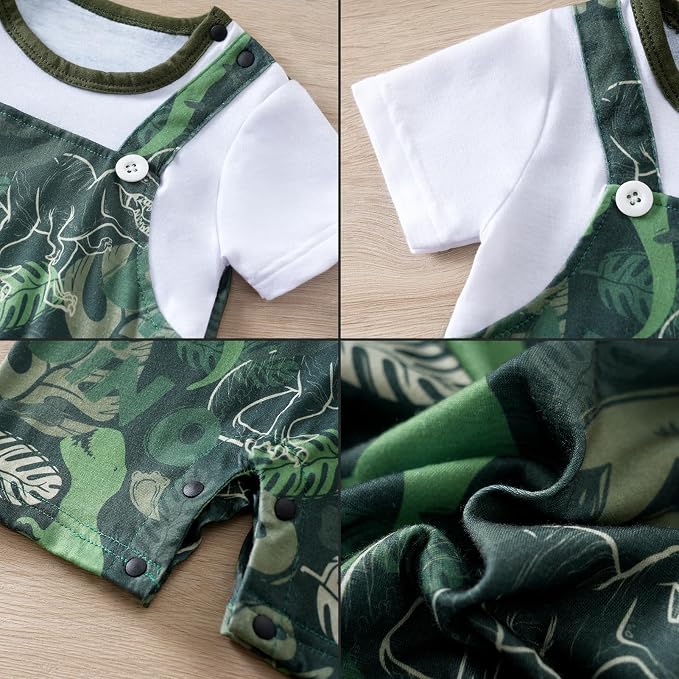 2-Pack Baby Boys Girls Romper Newborn Cartoon Print Short Sleeve Onesie Summer - Image 4