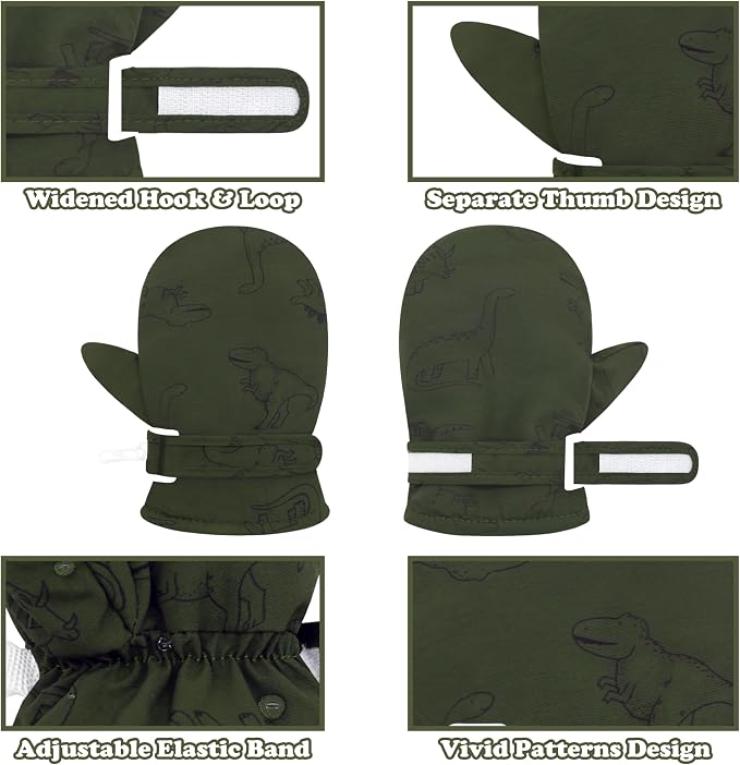 Sarfel Toddler Mittens Waterproof Toddler Gloves Baby Winter Mittens Toddler - Image 4