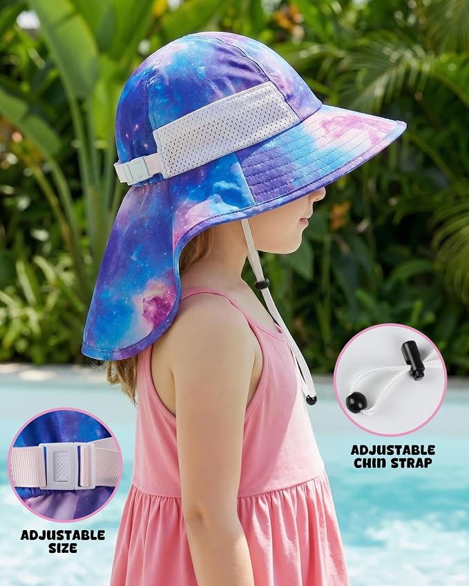 Toddler Baby Sun Hat Kids Summer Beach Essentials Adjustable Beach Hats - Image 2