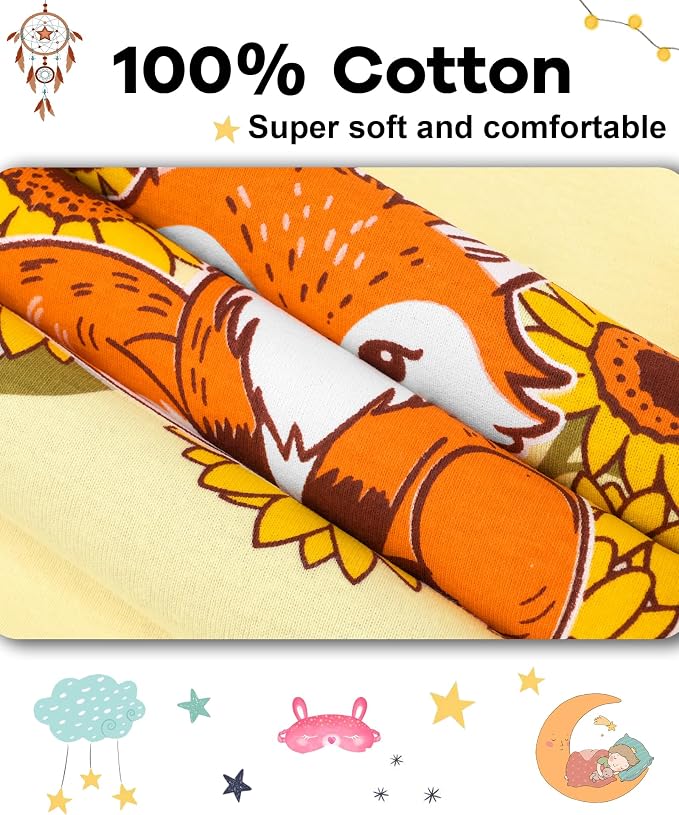 DAUGHTER QUEEN Girls Summer Pajamas Set 4 Pieces 100% Cotton Sleepwear Size 18 - Image 6