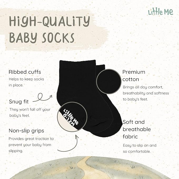Little Me 20-Pack Newborn Baby Infant & Toddler Unisex Socks, - Image 2