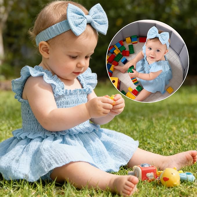 YOUNGER TREE Baby Girl Clothes Ruffle Romper Boho Dress Summer Cake Smash - Image 2