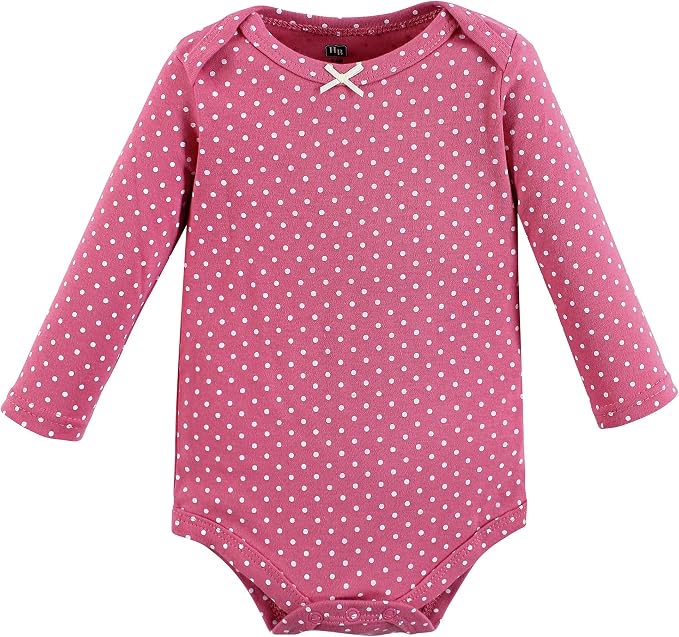 Hudson Baby Baby Girls' Cotton Long-sleeve Bodysuits 3-pack - Image 4