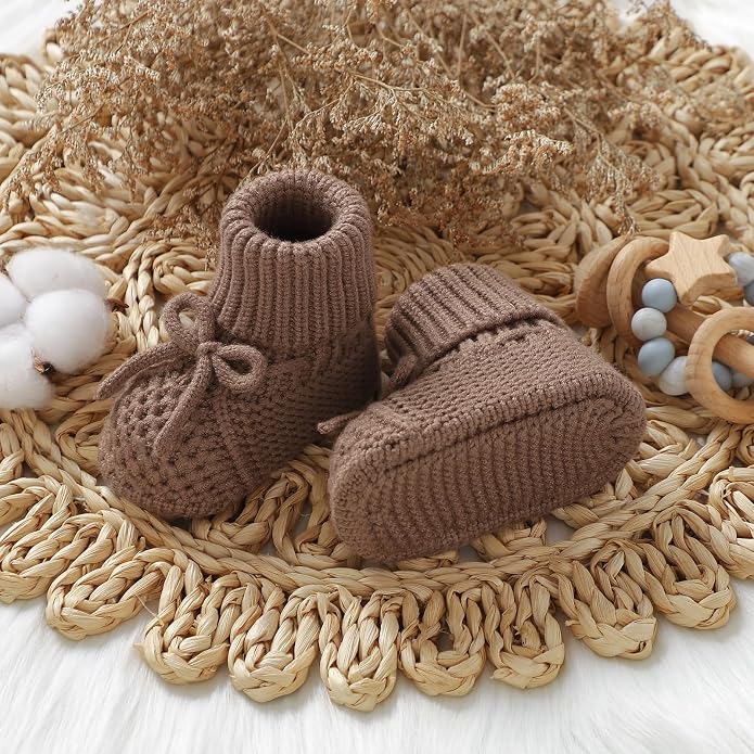 Newborn Shoes Knitted Baby Booties Infant Boys Girls First Walkers | Handmade - Image 3