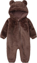 Baby Furry Jumpsuit Infant Bear Onesies Zipper Long Sleeve One-Piece Romper by BabymineStartFromTheHeart