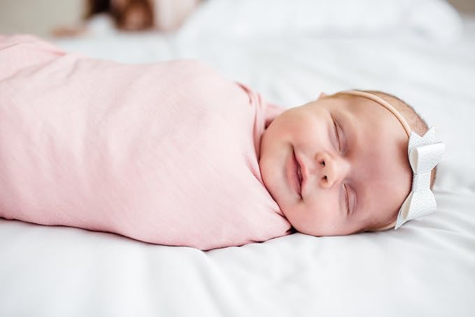 Copper Pearl Swaddle Blankets for Newborns | Soft Stretchy Receiving Blankets - Image 4