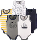 Hudson Baby Basics Unisex Baby 5-Pack Sleeveless Baby Bodysuits by HudsonBaby