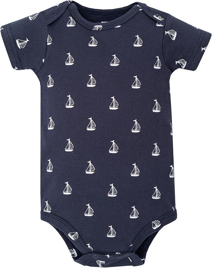 Hudson Baby Infant Boys Cotton Bodysuits 5-Pack - Image 6