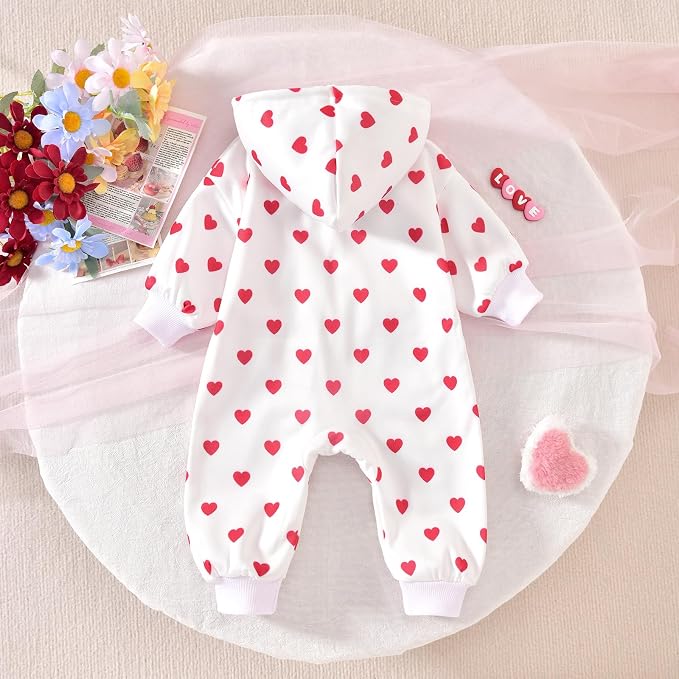 Unutiylo Unisex Baby Boys Girls Long Sleeve Infant Baby Zipper Hooded Jumpsuits - Image 4