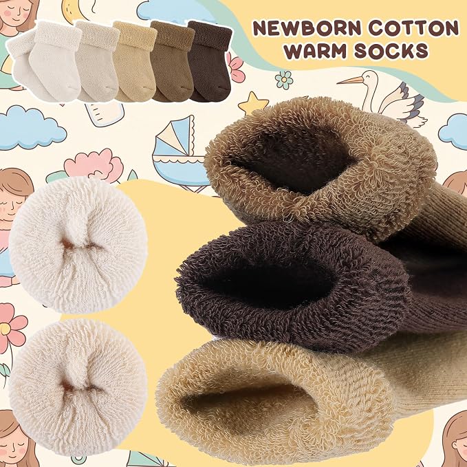 Twistover 10 Pairs Preemie Cotton Turn Cuff Socks - Image 4