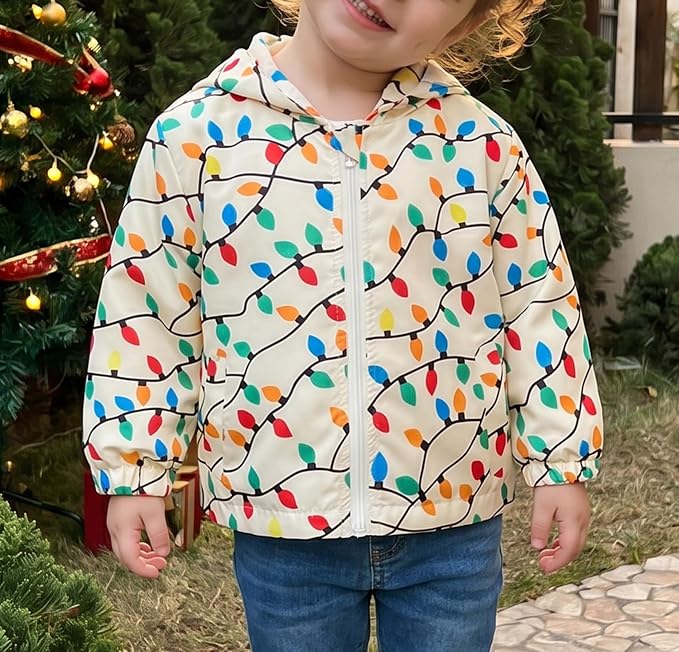 Toddler Baby Girl Windbreaker Jacket Zip Up Hoodie Long Sleeve Sweatshirt - Image 2