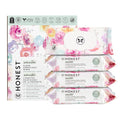 The Honest Company Clean Conscious Multi-Use Wipes, Unscented Hypoallergenic Baby Wipes for Sensitive Skin, 99% Water Plant-Based Compostable Wipes, Rose Blossom, 288 Count