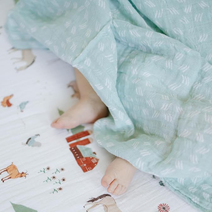 Little Unicorn Muslin Swaddle Blanket - Image 6
