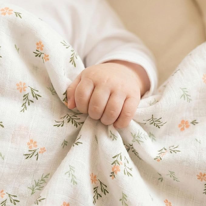 Muslin Swaddle Blankets for Newborn, Cotton Receiving Blanket | 4 Pack 100% - Image 3