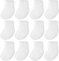 Baby Toddlers Crew Socks with Non-Slip Grip 12 Pack Cotton Stretch Socks | Soft by JAKIDAR
