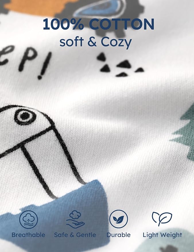 Unnivoll Baby Sleepers 100% Cotton Baby Pajamas Baby Boys Girls Clothes | - Image 6