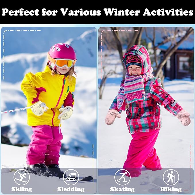 Sarfel Toddler Mittens Waterproof Toddler Gloves Baby Winter Mittens Toddler - Image 3