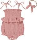 Baby Girl Romper Ruffle Newborn Girl Bodysuit Jumpsuit Baby Girl Clothes Outfit by ZOELNIC