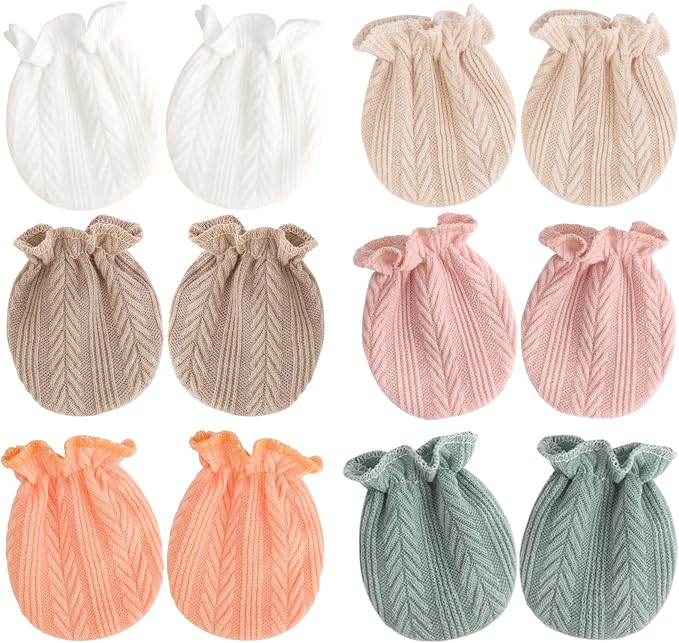 BQUBO Baby Mittens No Scratch Cotton Newborn Infant Glove Soft Skin-friendly by DRESHOW