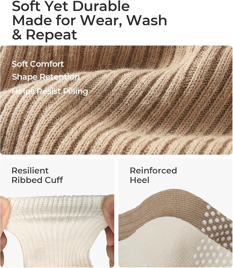 Baby Toddler Essentials Non-Slip Crew Socks - Image 5