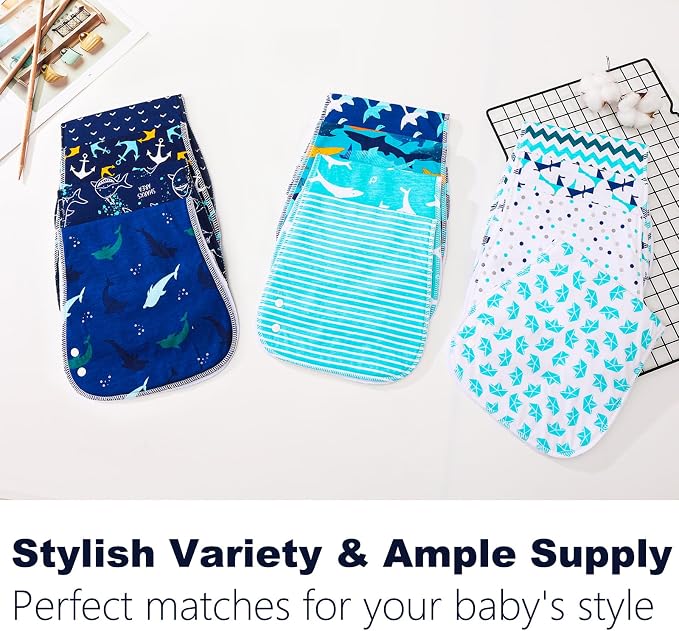 2-in-1 Burp Cloths and Baby Bibs - Image 7
