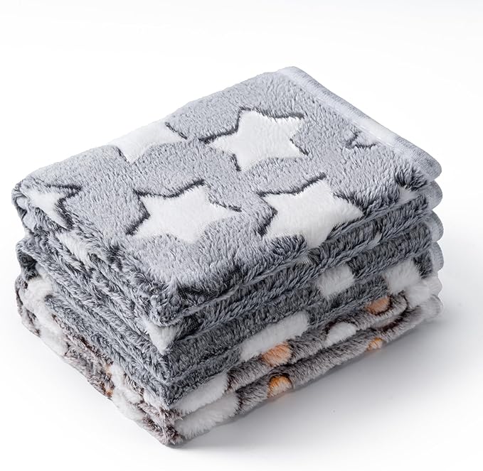 1 Pack 3 Blankets for Dog Puppy Cat | Super Soft Fluffy Premium Fleece Pet by CADONO