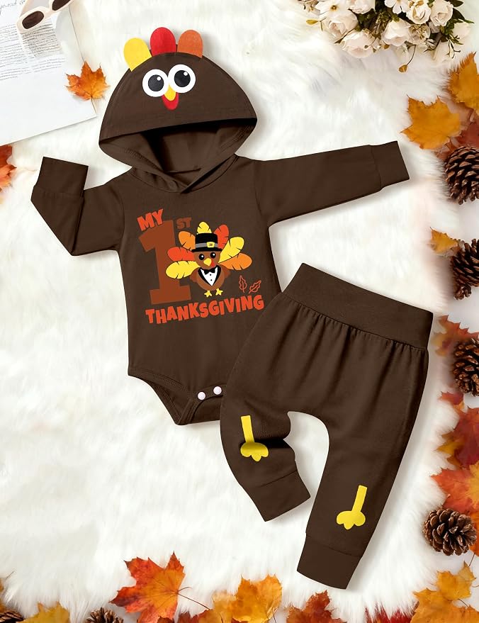 Fommy Newborn Baby Boy Clothes Plaid Letter Print Long Sleeve Hoodies + Long - Image 6