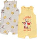 Disney Cars Pooh Mickey Stitch Baby Boys 2 Pack Romper by Disney