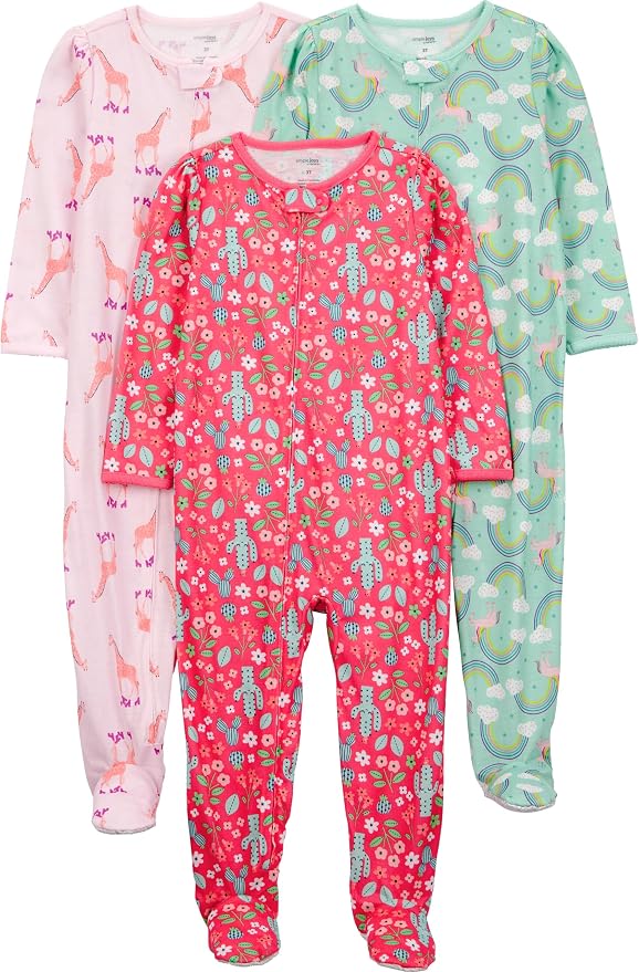 Simple Joys by Carter's Baby and Toddler Girls' 3 Pack Loose Fit Polyester by SimpleJoysbyCarters