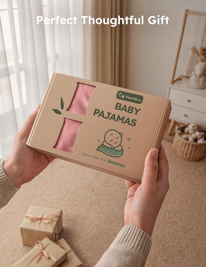 Yoofoss Viscose Bamboo Baby Pajamas Newborn Sleepers - Image 7