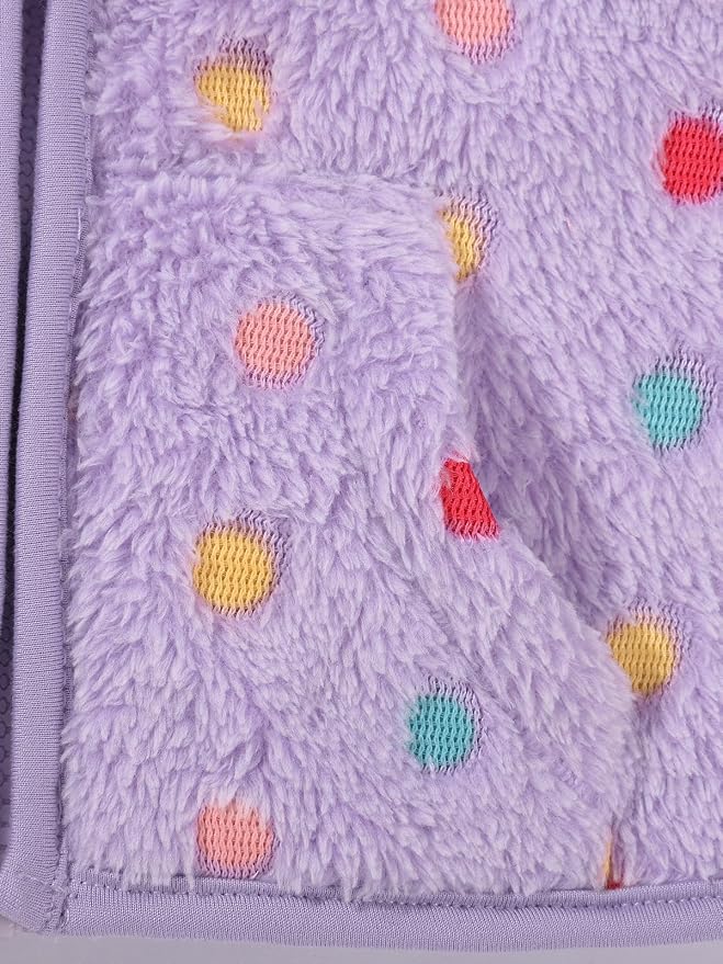 Toddler Baby Girl Fleece Jackets Fall Clothes Hooded Zip Fuzzy Coats - Image 6