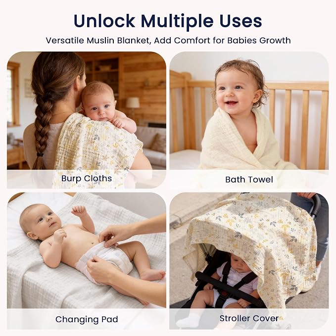 EXQ Home Muslin Swaddle Blankets - Image 6