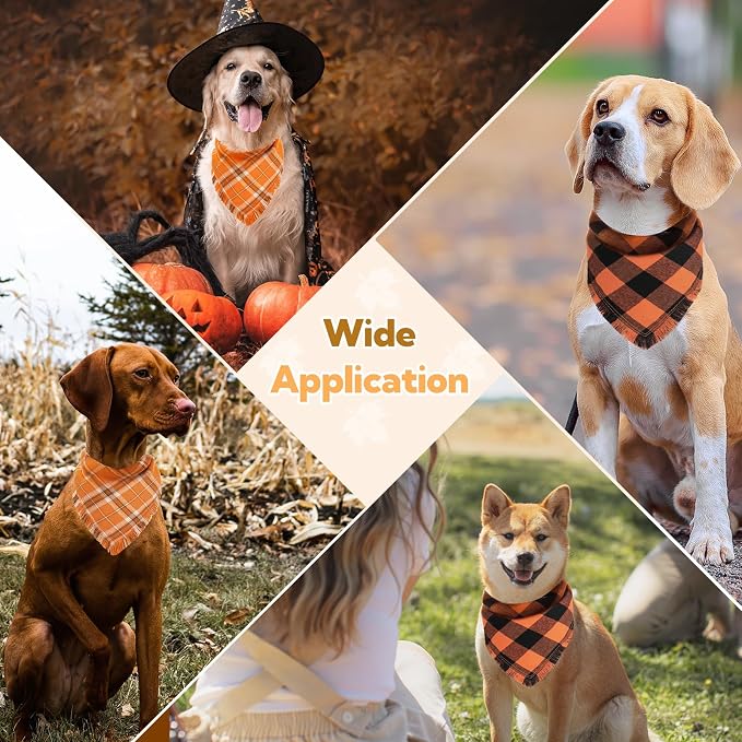 Kytely Fall Dog Bandana, Large Autumn Bandanas 2Pack - Image 6