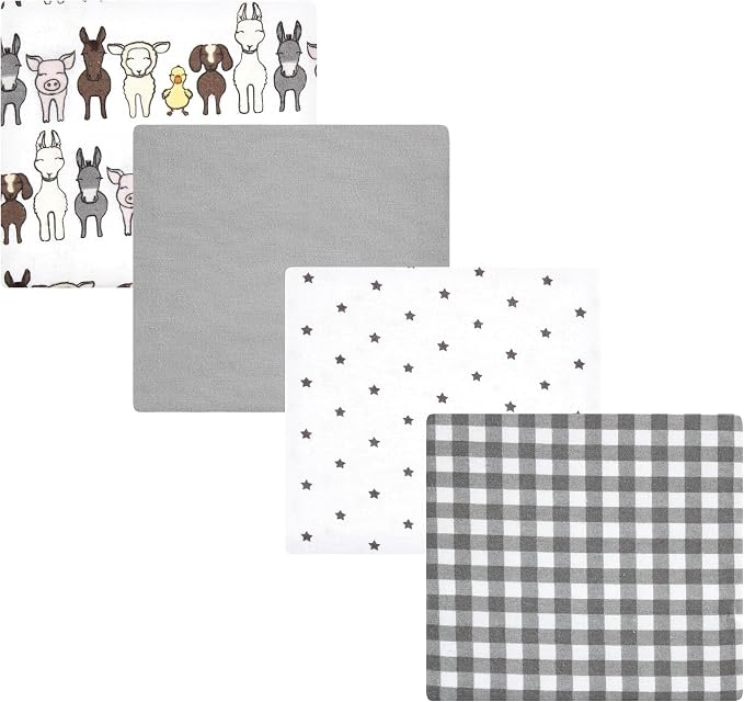 Luvable Friends Little Treasure Flannel Receiving Blankets 4pk by Luvable+Friends