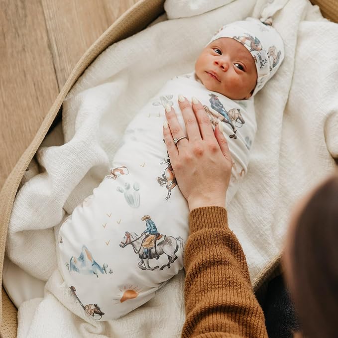 Copper Pearl Swaddle Blankets for Newborns | Soft Stretchy Receiving Blankets - Image 2