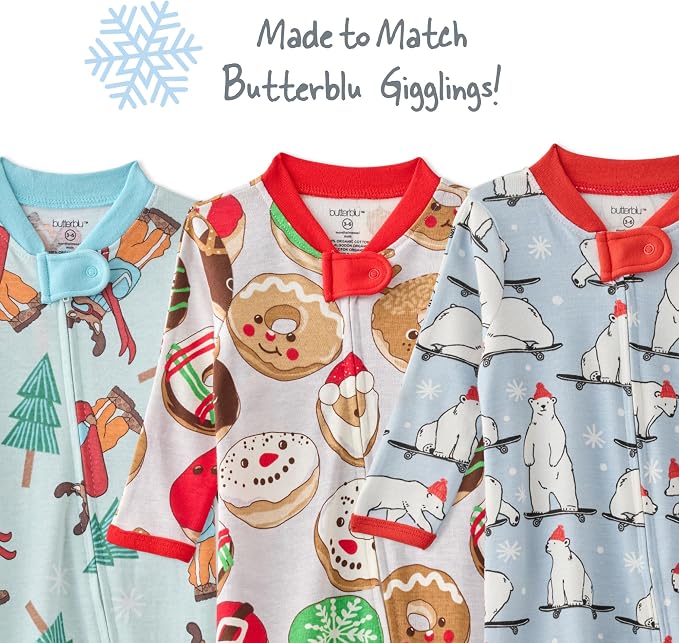 Butterblu Scout Sleep & Play 100% Organic Cotton Footed Zip Front PJs | GOTS - Image 7