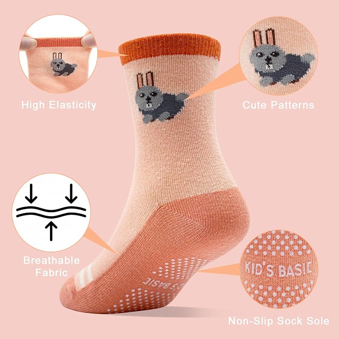 Tphon Non Slip Kids Toddler Socks - Image 2