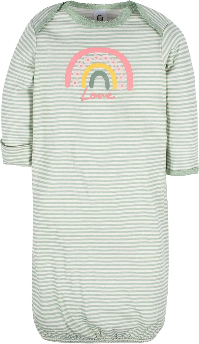 Gerber Baby Girls' 4-pack Sleeper Gown - Image 2