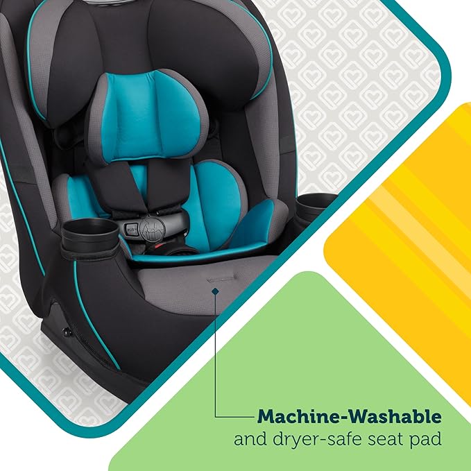 Safety 1st Grow and Go All-in-One Slim Convertible Car Seat, Rear Facing, 5-40 lbs, Forward Facing (30–65 lbs), High Back Booster Seat 40-100 pounds, Iron Frost
