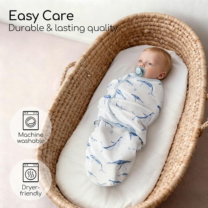 Cotton Swaddles for Newborn, Baby Newborn Swaddle 0-3 Month | 2-Pack Soft - Image 3