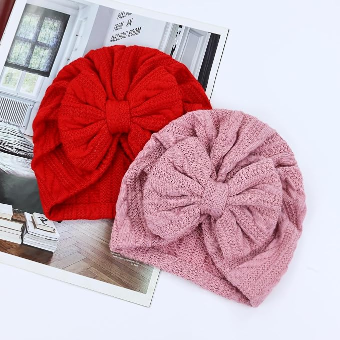 Cinaci 4 Pieces Baby Girls Turban Hats - Image 7