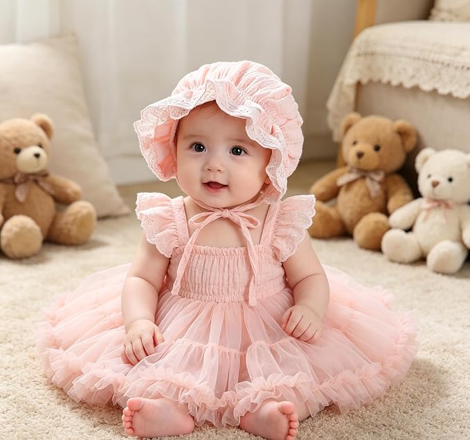 Baby-Girl Soft Breathable-Bonnet Newborn-Infant-Eyelet-Beanie Lace-Sun-Hat | - Image 5