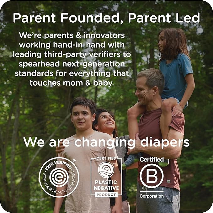 Our Diapers | EWG Verified Safe & Plant-Based Diapers | Leak Protection | Soft Organic Cotton Shell | Chlorine-Free Diaper for Sensitive Skin | Size 3 (16-28 lbs) 168 Count