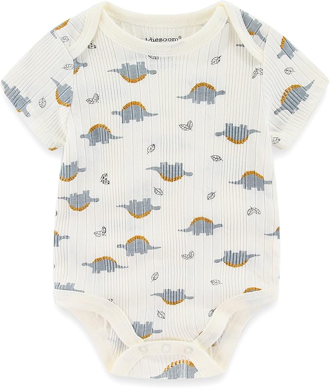 Kiddiezoom Newborn Baby Unisex Cotton One-Piece Bodysuits Baby Gift 5-Pack Baby - Image 3