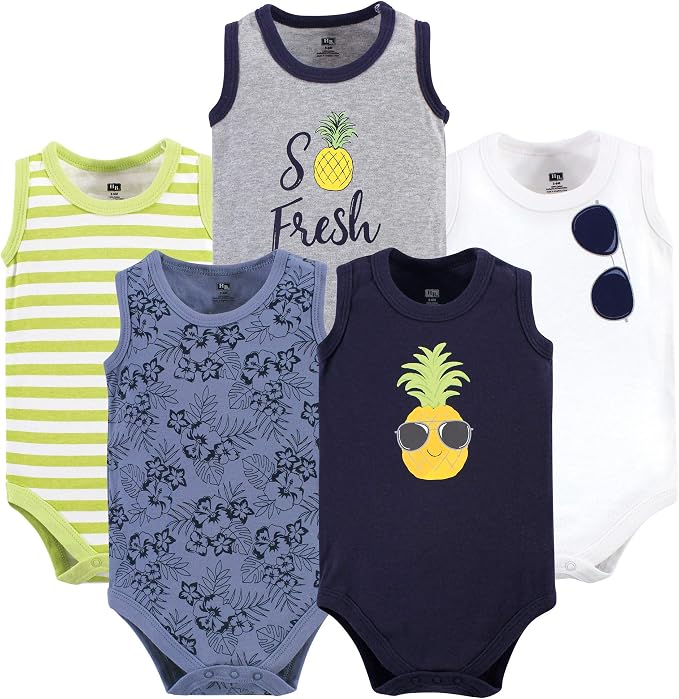 Hudson Baby Unisex Baby Cotton Sleeveless Bodysuits by HudsonBaby