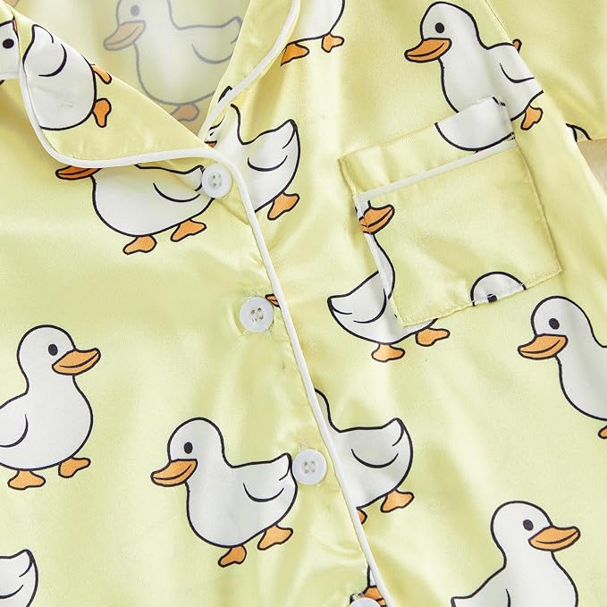 Kuriozud Baby Girl Boy Romper Pajamas Onesie Short Sleeve Button Down Pjs - Image 7