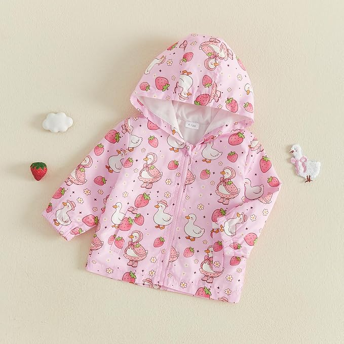 Toddler Baby Girl Windbreaker Jacket Zip Up Hoodie Long Sleeve Sweatshirt - Image 5